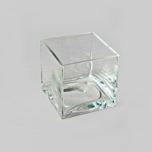 Square Glass Vase 15x15x15 cm